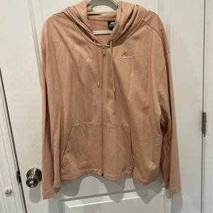 Tan Nike workout jacket